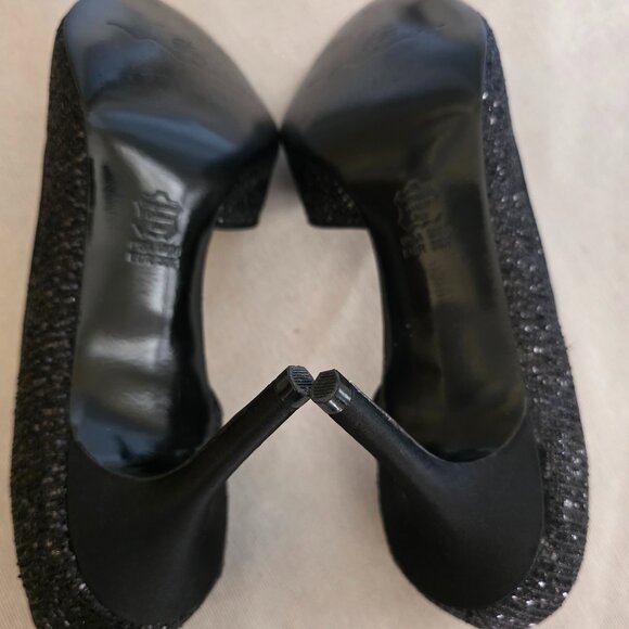 Nina Black Glitter SHoes size 9.5 - Picture 2 of 7